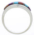 Multicolor Southwestern Sterling Silver Ring Size 8-1/2 EX51010
