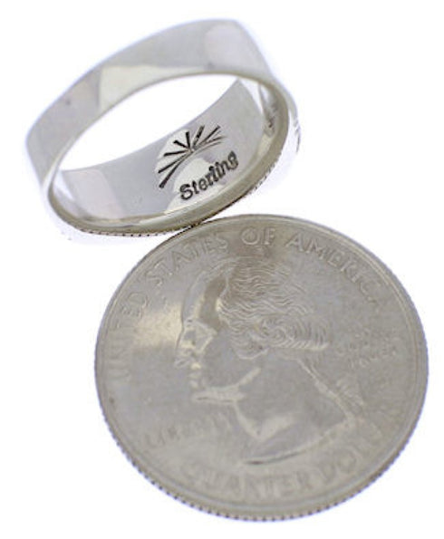 Southwest Multicolor Genuine Sterling Silver Ring Size 6-3/4 JX37926