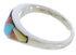 Silver Multicolor Inlay Southwest Ring Size 6-3/4 JX37985
