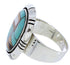 Authentic Sterling Silver Turquoise Multicolor Ring Size 6-1/2 JX38258