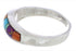 Southwest Multicolor Inlay Sterling Silver Ring Size 6-3/4 CX50640