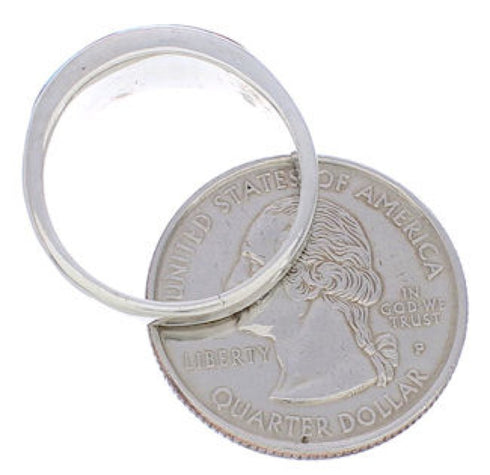 Genuine Sterling Silver Southwest Multicolor Ring Size 6 CX50659