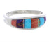 Authentic Sterling Silver Southwest Multicolor Ring Size 6-3/4 CX50671