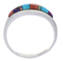 Authentic Sterling Silver Southwest Multicolor Ring Size 6-3/4 CX50671