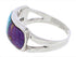 Southwest Silver Multicolor Inlay Ring Size 6-3/4 CX50681