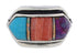 Genuine Silver Southwestern Multicolor Ring Size 5-3/4 CX50725