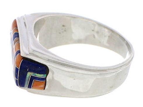 Silver Southwestern Jewelry Multicolor Ring Size 8-1/2 CX50819