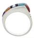 Sterling Silver Multicolor Inlay Southwest Ring Size 7-3/4 CX52651