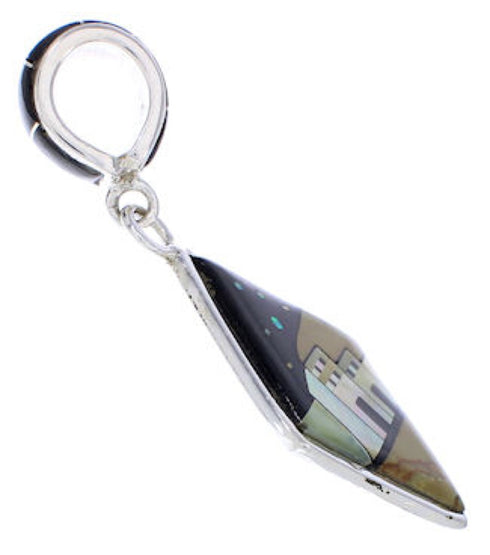 Sterling Silver Multicolor Native American Design Pendant EX30712