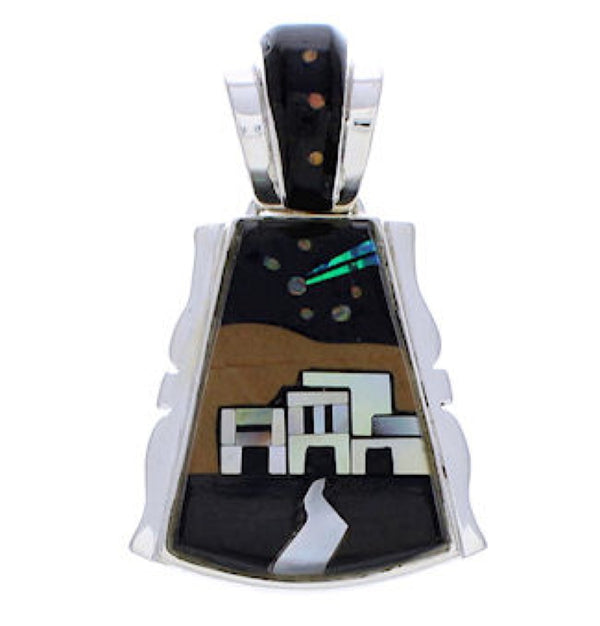 Native American Village Design Multicolor Jewelry Pendant EX30716