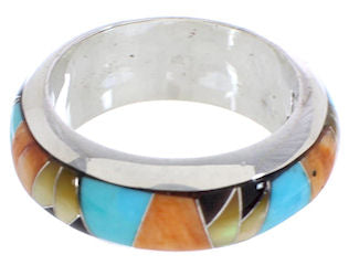 Sterling Silver Multicolor Southwest Ring Size 4-1/4 TX41915