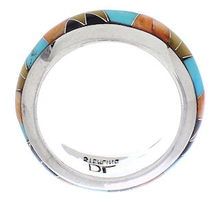 Sterling Silver Multicolor Southwest Ring Size 4-1/4 TX41915
