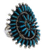 Southwest Turquoise Needlepoint Ring Size 4-3/4 EX43606