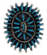 Southwest Turquoise Needlepoint Ring Size 4-3/4 EX43606
