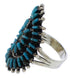Southwest Turquoise Needlepoint Ring Size 4-3/4 EX43606