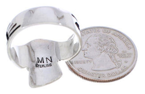 Southwest Multicolor Sterling Silver Ring Size 6-1/4 EX56699