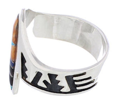 Multicolor Southwest Sterling Silver Ring Size 9-1/2 EX61068