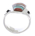 Genuine Sterling Silver Southwestern Multicolor Ring Size 5-1/4 EX61114