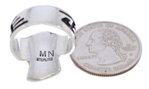 Sterling Silver Multicolor Southwest Ring Size 8-1/4 EX61119