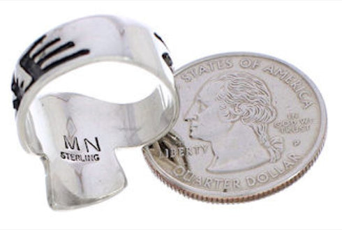 Multicolor Sterling Silver Southwestern Ring Size 5-1/4 EX61132