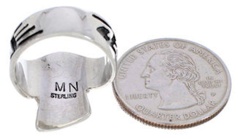 Southwestern Multicolor Sterling Silver Ring Size 7-1/4 EX61181