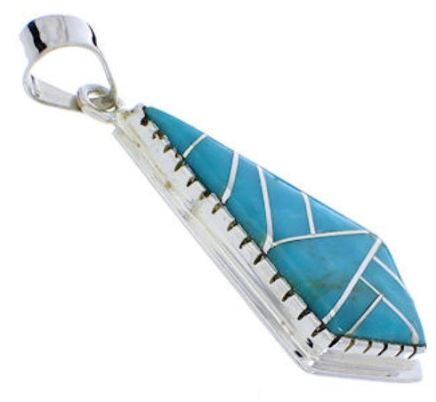 Silver and Turquoise Jewelry Slide Pendant PX23919
