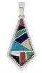 Silver and Turquoise Multicolor Slide Pendant PX23921