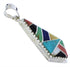 Silver and Turquoise Multicolor Slide Pendant PX23921