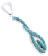 Sterling Silver Turquoise Southwestern Slide Pendant EX29701