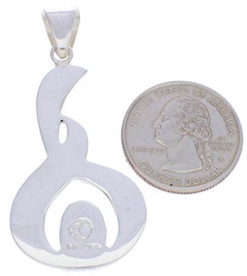 Sterling Silver Turquoise Southwestern Slide Pendant EX29701