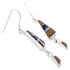 Sterling Silver Multicolor Inlay Hook Dangle Earrings FX31316