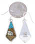 Native American Village Design Multicolor Inlay Earrings FX31335