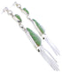 Southwest Silver Turquoise Inlay Post Dangle Earrings FX31329