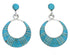 Southwestern Turquoise Sterling Silver Post Dangle Earrings PX24152