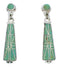 Turquoise Silver Post Dangle Earrings PX24168