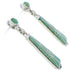 Turquoise Silver Post Dangle Earrings PX24168
