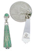 Turquoise Silver Post Dangle Earrings PX24168