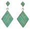Post Dangle Turquoise Inlay and Sterling Silver Earrings PX24184