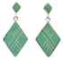Post Dangle Turquoise Inlay and Sterling Silver Earrings PX24184