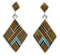 Multicolor Sterling Silver Post Dangle Earrings PX24200