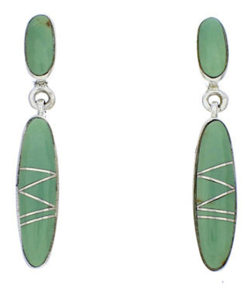 Sterling Silver Turquoise Post Dangle Jewelry Earrings PX24211