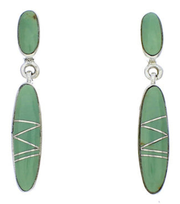 Sterling Silver Turquoise Post Dangle Jewelry Earrings PX24211