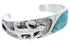 Southwest Lizard Sterling Silver Turquoise Inlay Cuff Bracelet FX27534