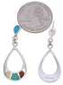 Sterling Silver Multicolor Post Earrings Southwestern Jewelry JX23900