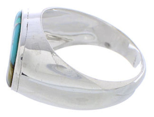 Multicolor Native American Pueblo Design Ring Size 9-1/2 PX42294