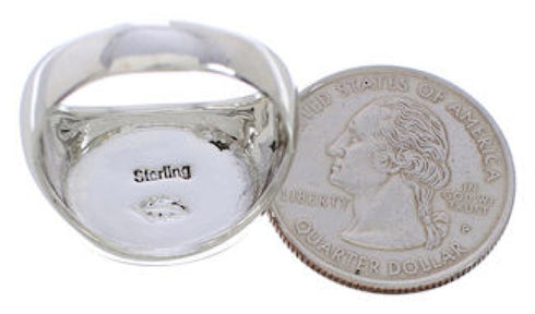 Multicolor Native American Pueblo Design Ring Size 11-1/4 PX42308