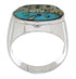 Silver Native American Design Multicolor Ring Size 10-3/4 PX42321