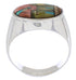 Native American Design Silver Multicolor Ring Size 12-1/2 PX42346