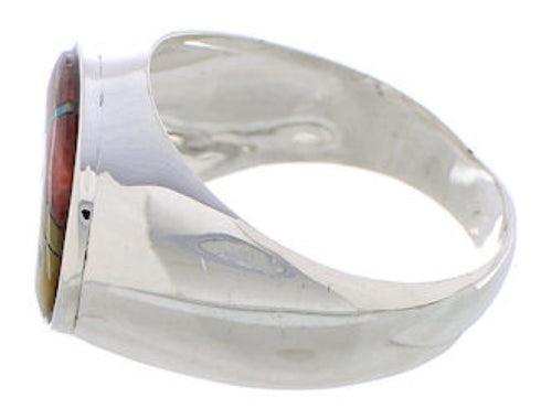 Native American Design Silver Multicolor Ring Size 11-1/2 PX42412