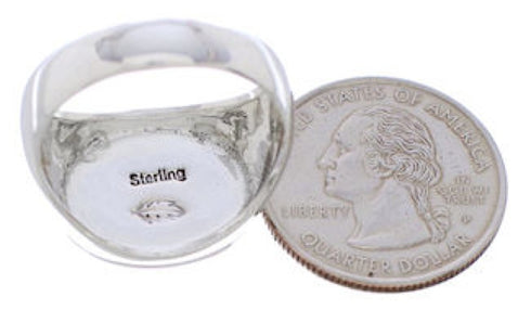 Native American Design Silver Multicolor Ring Size 11-1/2 PX42412